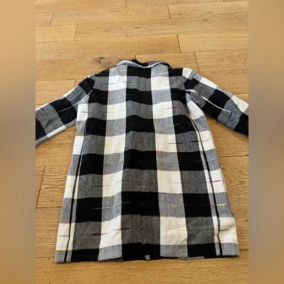 THE ODELLS Black White Buffalo Check Rainbow Embroidered Cotton Blazer M (1232) - Picture 9 of 12